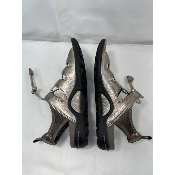 Ecco Jab Toggle Leather Metallic Slingback Sandals Sz 6 / 36  Woman’s Outdoor‎ - Picture 5 of 9